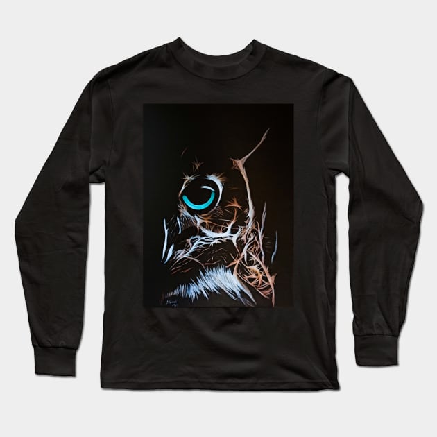 Fractal Owl Long Sleeve T-Shirt by SKornackiArt